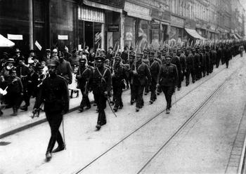 Ankunft der 4. Griechischen Armeekorps in Görlitz