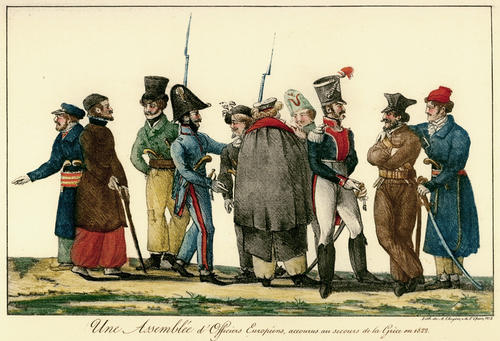 Une Assemblée d’Officiers Européens, accourus au secours de la Grèce en 1822