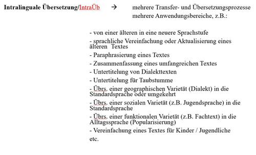Intralinguale Übersetzung